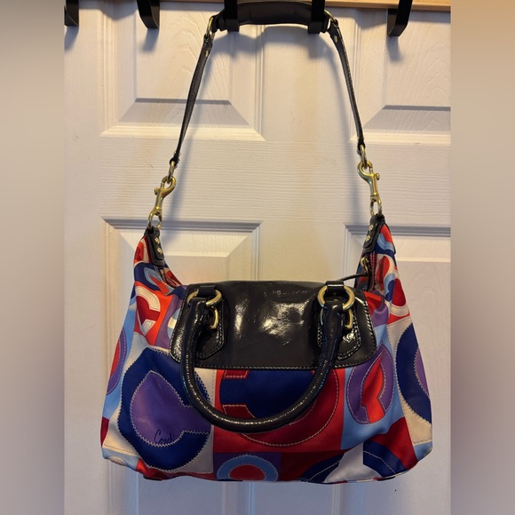 Coach Madison J0826-13232 Graphic Op Art Sabrina Resort Satchel in EUC - Picture 4 of 15